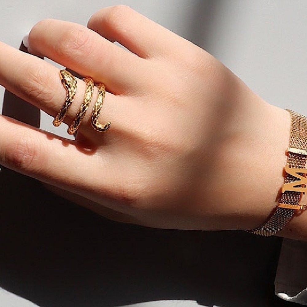 Gold Snake Wrap Ring
